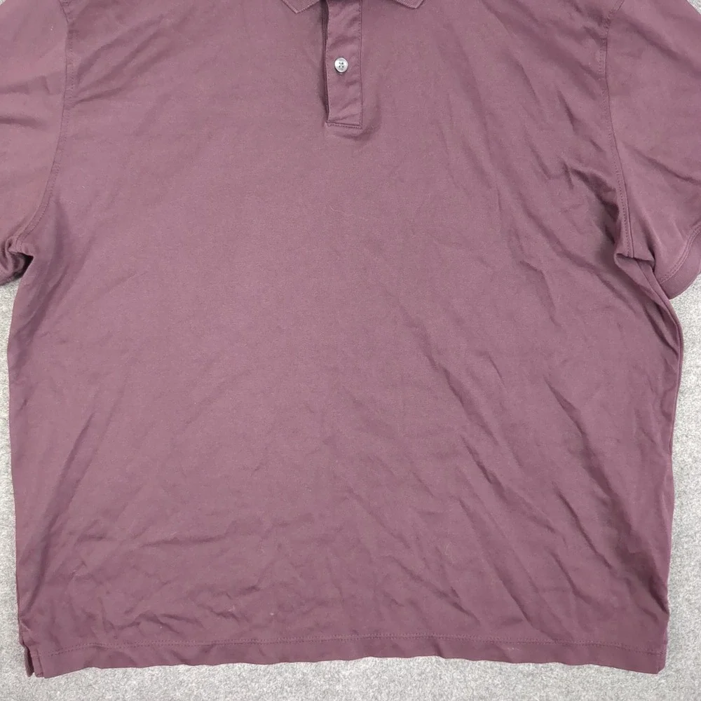 Banana Republic Luxe Touch Performance Polo Shirt Mens XL Plum Burgundy‎